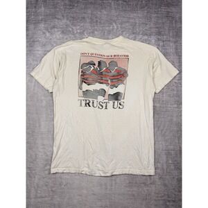 Vtg‎ Harvard University Ruby Shirt Mens XL White 90s Double Sided Single Stitch